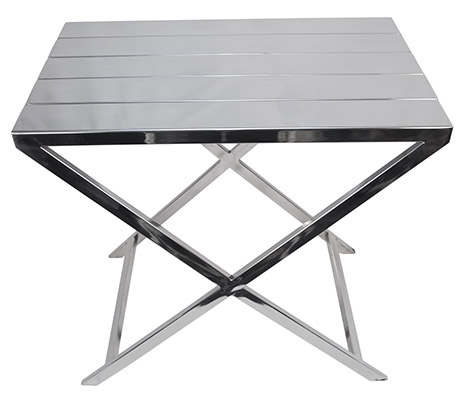 Steel Polished Side Table
